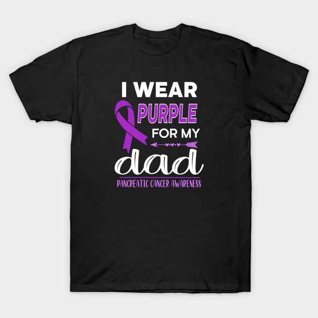 I Wear Purple For My Dad T-Shirt by jverdi28